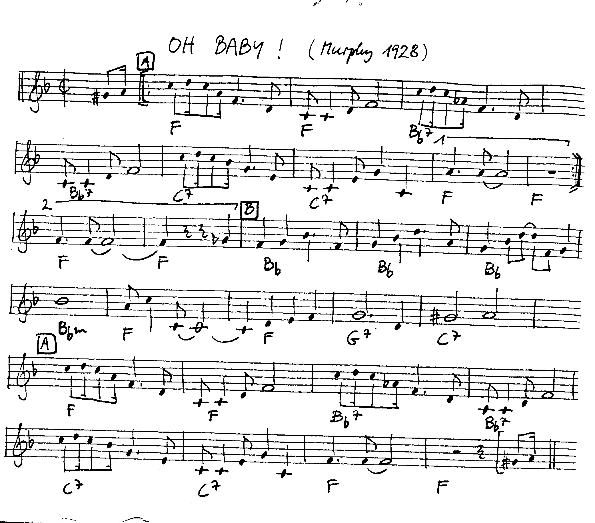 oh baby leadsheet – book us for your next 20s or gatsby event